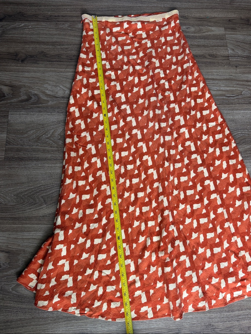 Zara Linen Blend Beaded Maxi Skirt Size: M - Picture 7 of 8